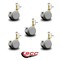 Service Caster 2 Inch MRI Safe Casters with Brakes, 10mm Threaded Stem, Set of 5, SCC, 5PK SCC-TS02S50-TPR-GRY-B-M10X22-MRI-5 - alternate 2